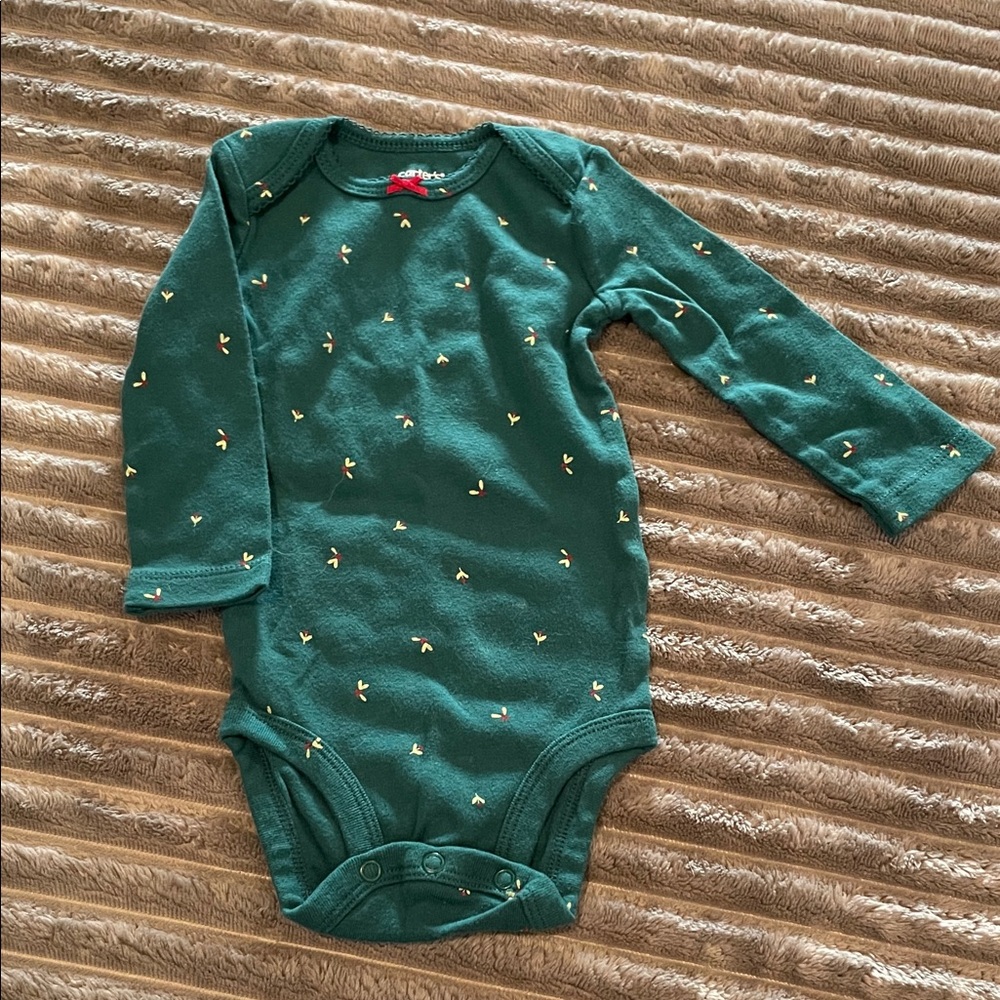 Carter's Emerald Green Long-Sleeve Baby One-Piece Bodysuit